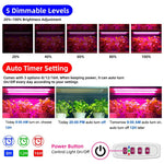 Qpets LED Grow Lights Bars for Indoor Plants, Full Spectrum Strips Auto ON/Off, 8/12/16H Timer, 5 Dimmable Levels High Output USB 5V Grow Lamp Hydroponics Seedling Flower Starting(Pink Purple)