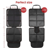 STHIRA® Car Seat Protector, Car Seat Protector for Baby Carseat Anti Slip Car Seat Mat for Baby Carseat Prevent Car Seat Wear Waterproof Car Seat Protective Mat Under Baby Carseat with Storage Pouches