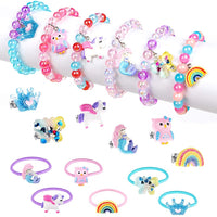 PALAY 18 Pieces Unicorn Bracelets for Women Crystal Bracelet for Unicorn Birthday Supplies Bracelet for Women Stylish Latest (multi2)