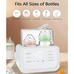 SNOWIE SOFT® Sterilizer for Feeding Bottles, Electric 8 in 1 Bottle Warmer for Babies Milk with 3-7 Mins Fast Warming, 24H Keep Warm Food Heating Timer Adjustable Temp Baby Bottle Sterilizer Machine