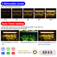 Qpets® LED Grow Lights Bars for Indoor Plants, Full Spectrum Strips Auto ON/Off, 8/12/16H Timer, 5 Dimmable Levels High Output USB 5V Grow Lamp Hydroponics Seedling Flower Starting(Sunlike)