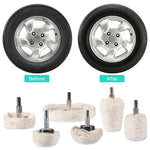 STHIRA  Car Polish Kit,6 Pcs White Polishing Buffing Wheel, Conical/Column/Mushroom/Wheel Shaped Polishing Tool for Metal Aluminum,Stainless Steel,Jewelry,Wood,Plastic,Ceramic,Glass