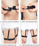 GUSTAVE  Men's Shirt Stays Adjustable Elastic Shirt Garters with Locking Non-Slip Clips