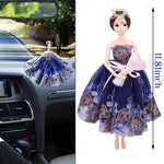 STHIRA® Car Dashboard Toy-Cute Blue Dress Doll Car Dashboard Accessories Toys/Girls Toy Doll for Gifts Birthday