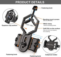 ELEPHANTBOAT  Metal Telescope Spotting Scope Camera Mobile Phone Mount Holder Bracket Clip