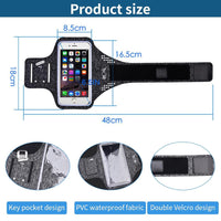 ZIBUYU® Phone Armband for Running Anti-Slip Phone Holder for Exercise Armband for 7 inch Mobile PVC Screen Cover Waterproof Phone Holder Earphone Cable Elastic Arm Band for Running, Jogging