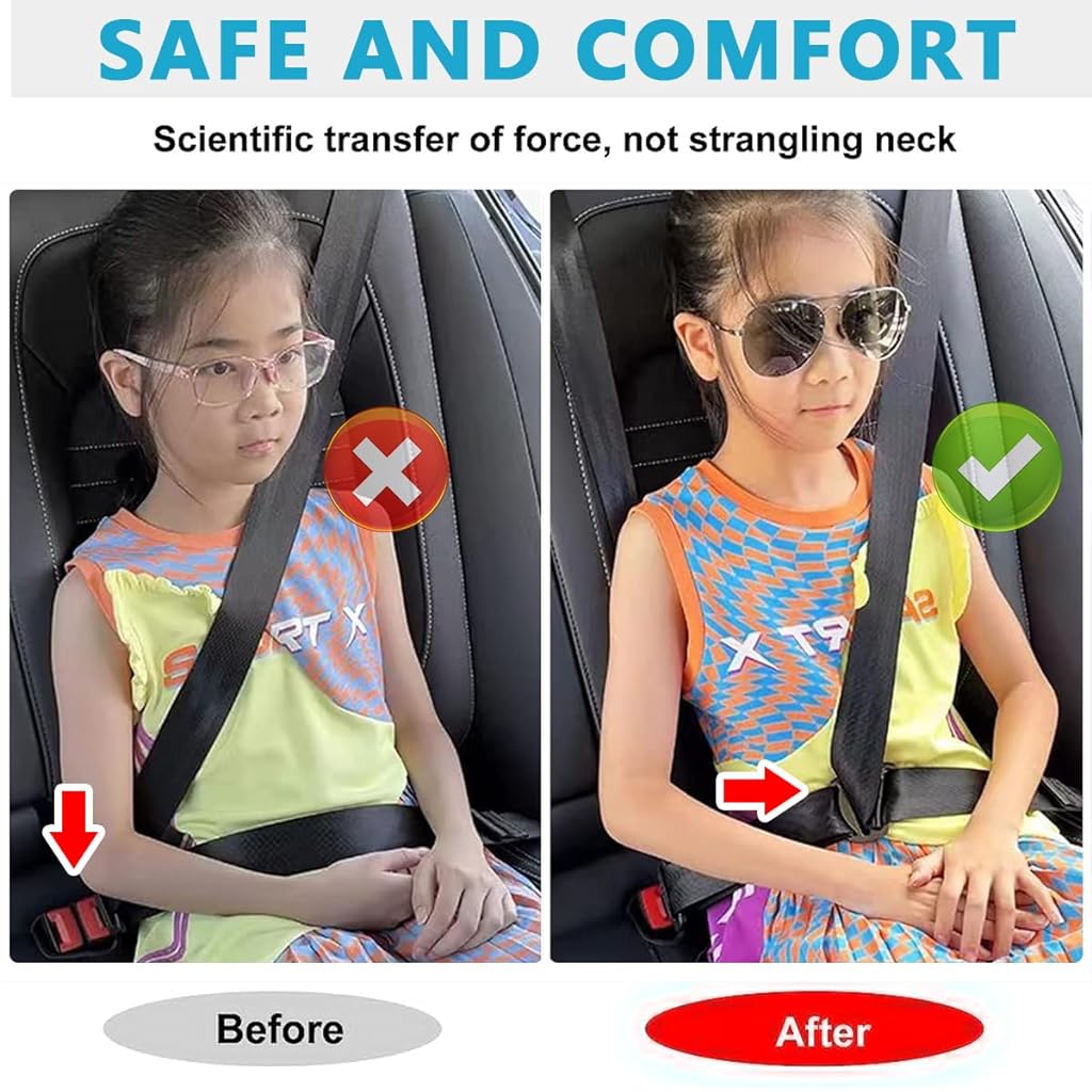 ZIBUYU Seatbelt Adjuster Clip for Kids, Comfort Safety Seat Belt Holder Easy Seatbelt Adjusters for Car Seat Belt Universal Safety Seat Belt Adjuster Clip