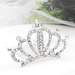 PALAY  Crown for Girls Mini Princess Crown Shiny Crystal Tiara Crown with Hair Comb Silver Rhinestone Hair Accessories Crown for Kids Party Birthday Gift