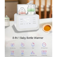 SNOWIE SOFT® Sterilizer for Feeding Bottles, Electric 8 in 1 Bottle Warmer for Babies Milk with 3-7 Mins Fast Warming, 24H Keep Warm Food Heating Timer Adjustable Temp Baby Bottle Sterilizer Machine