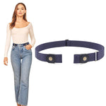 PALAY Women's No Buckle Elastic Stretch Waist Belt (Blue , Up to 48  )