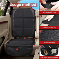 STHIRA® Car Seat Protector, Car Seat Protector for Baby Carseat Anti Slip Car Seat Mat for Baby Carseat Prevent Car Seat Wear Waterproof Car Seat Protective Mat Under Baby Carseat with Storage Pouches