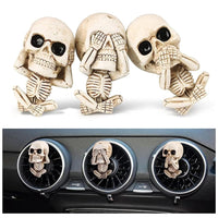 STHIRA® kull Car Air Fresheners Car Fragrance Air Freshener Cartoonish Car Air Fresheners Resin Skull Clip On Air Fresheners on Air Vent Funny Skeleton Car Air Fresheners Car Interior Decoration Gifts