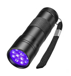 Qpets  395NM UV Light Torch 12 LED UV Portable Flashlight Jade Appraisal Light Detector Lamp, Also Used for Leak, Pet Urine, Bed Bug, Scorpion, Hotel Inspection, Dry Stain