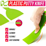 HASTHIP  4 PCS Putty Scrapers, Putty Knives, Putty Knife Set, Flexible Plastic Paint Scraper Tool 2/4/6/8inch for Drywall Finishing, Plaster Scraping, Decals and Wallpaper