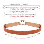 GUSTAVE  Unisex Polyester, Faux Leather, Cotton Waist Belt (Pack Of 2 Pcs) ( And Brown)