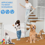 SNOWIE SOFT® Retractable Baby Safety Gate Fence with Double Lock, Staircase Gate Baby Safety, Door Gate Barrier for Babies Toddler, Dogs, Cats Pet in Balcony, Bedroom, Living Room, Doorway 33