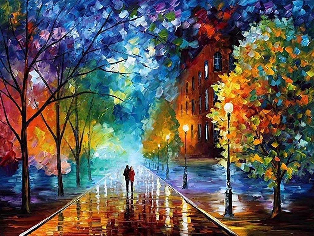 HASTHIP DIY Oil Painting ,Paint by Numbers Kits, Paint by Numbers for Kids and Adults,DIY Painting Kit with Brushes Decoration Room