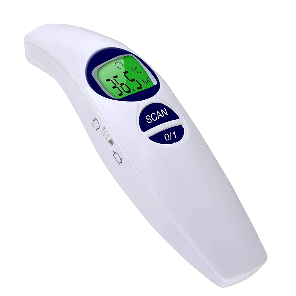 MAYCREATE  Handheld Infrared Can Measure Objects and Human Body, 3-Color Backlight Display Forehead Thermometer