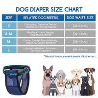 Qpets 1 Pcs Pet Use Breathable Reusable Female Dog Diapers with 3 Absorbption Cotton Pad Comfort Reusable Doggy Diapers for Female Dog, Puppy(M,Recommended Waist 13.7''-16.9'')