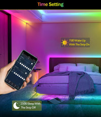 ELEPHANTBOAT 16 Million Colors 5050 RGBIC LED Strip Lights with Smart App & Remote 213Mode Adjustable Music Mode for Bedroom,Kid's Room, Party(USB, 10 Meters)(Multi)