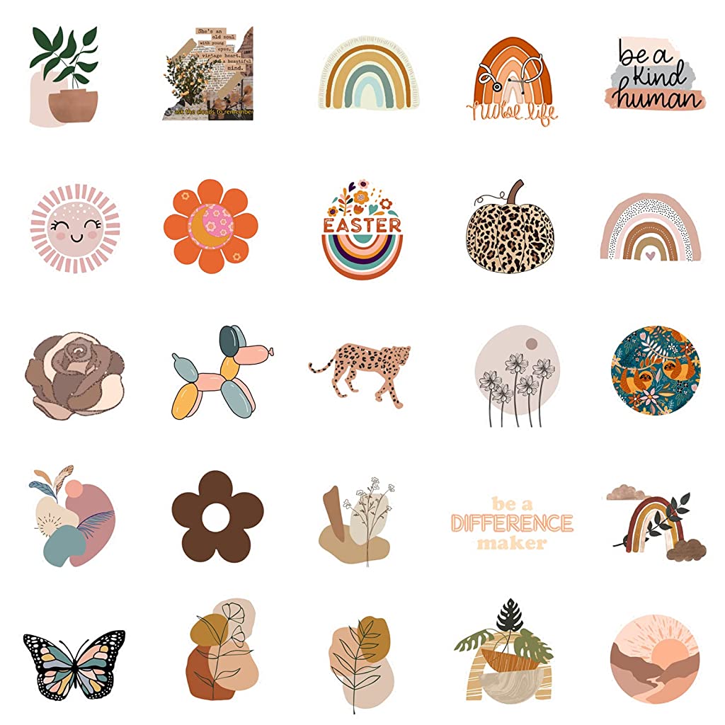 HASTHIP 100pcs Minimalist Scraperbook Sticker Set Sticker for DIY Crafts Photo Album Stickers Art Aesthetic Stickers Skateboard Stickers Phone Case