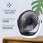 HASTHIP® USB Desk Fan, Portable Table Cooling Fan with 2 Speeds, Strong Airflow Ultra Quiet 6 inch Fan with 60cm USB Cable, 360°Rotatable Full Direction Cooling Fan for Home Office Outdoor Travel,Blue