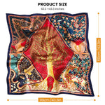 PALAY  Satin Scarf for Women Square Silk Feeling Head Scarf Shawl Waps Comfy Polyester Hair Wrapping Scarves for Women Girls - 43.5¡Á43.5 In (Tree of Life Prints)