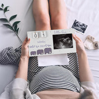 SNOWIE SOFT® Baby Photo Frame Ultrasound Picture Frame Sonogram Keepsake Frame, Pregnancy Gifts for First Time Mom, Baby Shower Gifts Baby Sonogram Wood Photo Frame Newborn Gifts for Expectant Mother