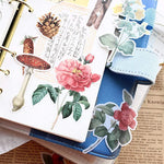 HASTHIP 60 Pcs Vintage Ephemera Pack, Romantic Easy Self-Adhesive Plants Floral Style Decoration Note Paper Stickers for Card Stock Scrapbook Letters Notebook Card Making DIY (Vintage Flower)