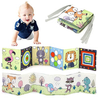 SNOWIE SOFT® Cloth Books for Babies, Newborn Toys, Double Side Infant Tummy Time Toys for babiesTear Resistance Can Make Sound Hangable Cloth Book On Cradle for Toddler Visual Development Toy