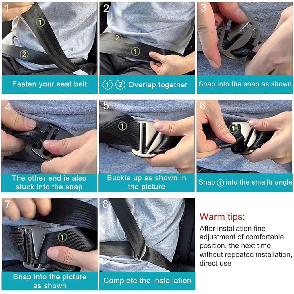 ZIBUYU Seatbelt Adjuster Clip for Kids, Comfort Safety Seat Belt Holder Easy Seatbelt Adjusters for Car Seat Belt Universal Safety Seat Belt Adjuster Clip
