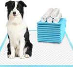 Qpets  Pack of 50 Pee Pads for Dogs, Bamboo Charcoal Deodorization Training Pads for Dogs, Strong Water Absorption Dog Pee Pads, Soft and Light Puppy Dog Training Pad(45 * 60CM)