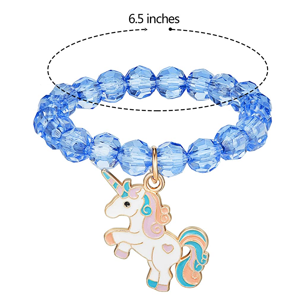 PALAY 9 Pieces Unicorn Bracelets for Women Crystal Bracelet for Unicorn Birthday Supplies Bracelet for Women Stylish Latest (multi1)