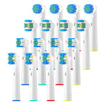 HANNEA Cross Action Toothbrush Heads for Oral B, Pack Of 16 Replacement Refills Brush Heads For Electric Rechargeable