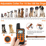 Qpets Dog Training Collar Remote Control Within 500m, 3 Training Modes, Beep, Vibration and Pulse Safe Electric Dog Shock Collar for Training Behavior Command for Doberman, German Shepherd
