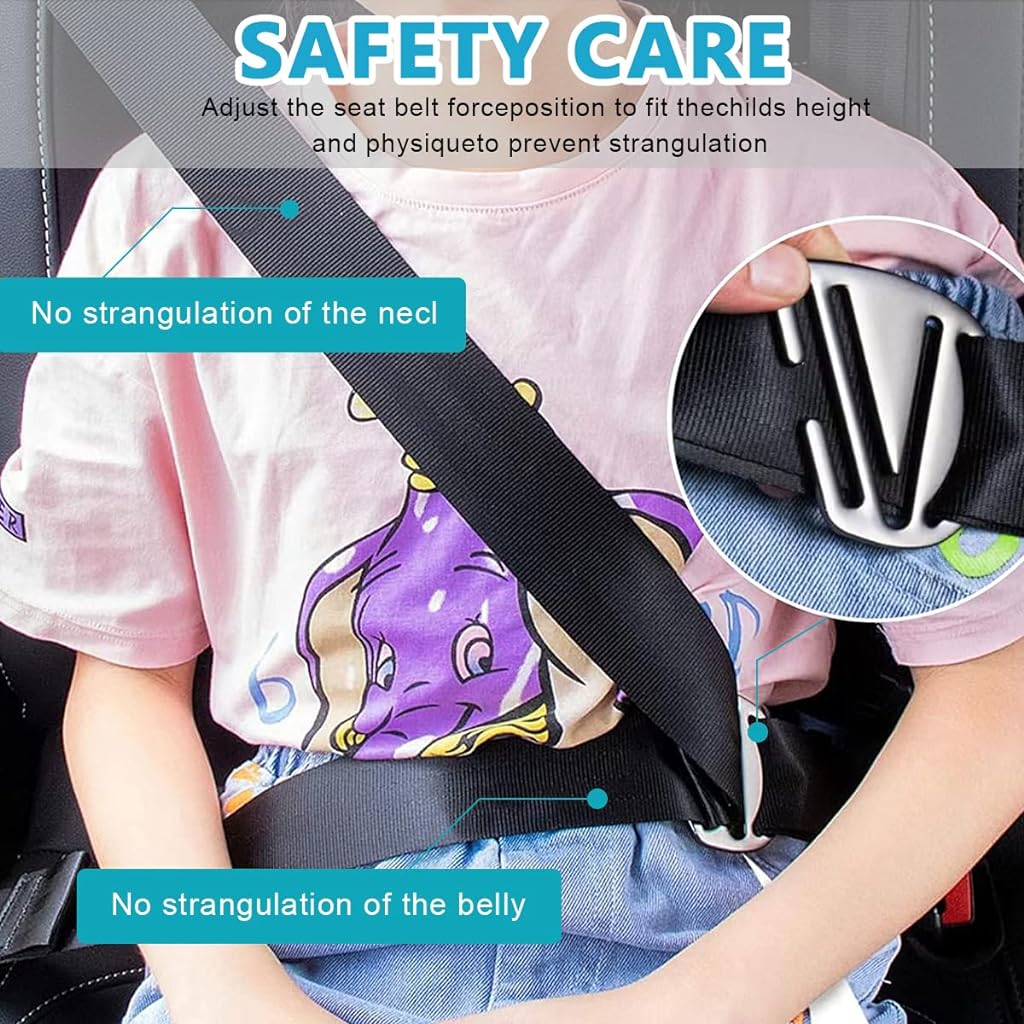 ZIBUYU Seatbelt Adjuster Clip for Kids, Comfort Safety Seat Belt Holder Easy Seatbelt Adjusters for Car Seat Belt Universal Safety Seat Belt Adjuster Clip