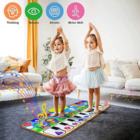 PATPAT  Kids' Piano Mat, Musical Mat Piano Keyboard Play Mat Floor Music Mat for Toddlers, Early Educational Music Toys Gift for Boys Girls 1-3 Years Old (11.8x31.5 inch)