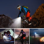 Proberos  800LM Cycle Light Set, Rechargeable Super Bicycle Lights, Runtime 8+ Hours, 6 Lighting Modes, Waterproof Bike Front Head Light and Back Tail Rear Light Reflectors for All Bike,Mountain