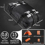 STHIRA® Car Roof Carrier For Luggage, Waterproof Heavy Duty 15 Cu. Ft Capacity Luggage Carrier For Car Roof Fit Car With Or Without Roof Rack, Roof Bag For Car With 8 Quick Release Buckle Fasten Strap