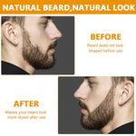 MAYCREATE  Beard Pencil Filler for Men Beard Filler with Bristle Beard Brush Natural Mustache and Eyebrow Enhancer to Fill, with Wooden Handle, Promotes Beard Growth