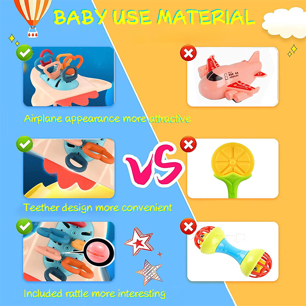 PATPAT Sensory Toys for Kids, Activity Toy for Baby Sensory Development Pop It Toy Silicone Montessori Toys for Toddler Soothing Toy Kids Interactive Toy Early Educational Toys Gifts for Newborns