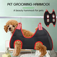 Qpets 10 pcs Dog Grooming Kits Hammock Harness for Cats & Dog, Dogs Sling for Grooming, Dog Hammock Restraint Bag with Nail Clippers/Trimmer, Nail File, Pet Comb, Ear/Eye Care(Size: M)