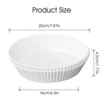 HASTHIP  100Pcs Air Fryer Disposable Paper Liner, Non-Stick Parchment Paper Plate, Oil-Proof Water-Proof Parchment for Baking Microwave Frying Pan, Steamer, Airfryer(6.3 inches, White)