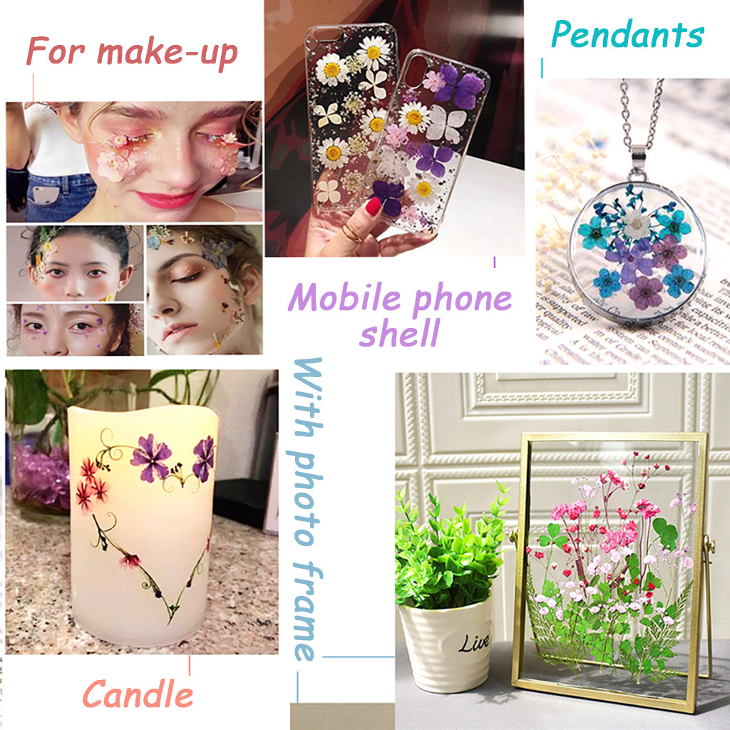 Supvox  DIY Resin Art Decor Natural Dried Flower Set for Resin Art Scented Candle Decor Photo Frame Ornament Room Decoration(Lavender Blue)