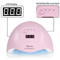 MAYCREATE  120W UV LED Nail Lamp - Faster Nail Dryer Gel Polish Light,UV Gel Lamp With 36 Light Beads & 4 Timer Setting,Professional Curing Lamp for Fingernail and Toenail (Pink)