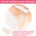 HANNEA  2pcs Cotton Underarms Sweat Pads for Women & Girls with Invisible Shoulder Strap-Armpit Sweat Pad,Washable & Resuable (complexion)