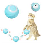 Qpets Smart LED 360¡ã Rotating Cat Toy Ball, Interactive Cat Toys Rechargeable Rotating Ball with LED, Cat Chasing Toy Automatic Rotating Smart Obstacle Avoiding Cat Chasing Toy