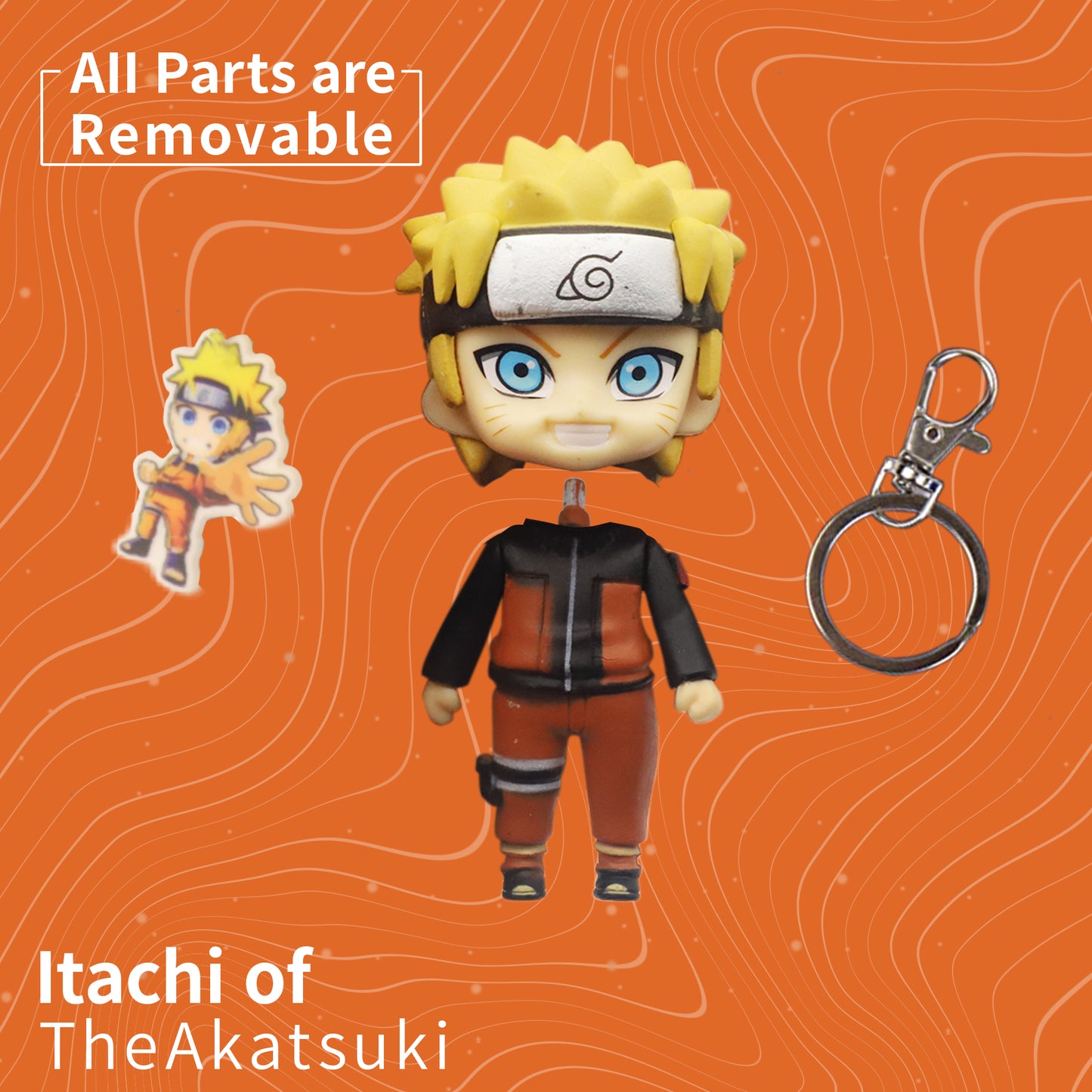 PATPAT Naruto Keychain, Anime Keychain, Cute Keychains, Anime Accessories, Naruto Uzumaki Figures Keychain Collection (Naruto Uzumaki)