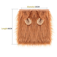 Qpets Dog Lion Mane Funny Headwear for Lion Mane for Dogs Lion Hair Ear Headwear for Dog Halloween Party Festival Headwear