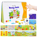 PATPAT Montessori Busy Books for Kids, Autism Sensory Educational Toys, 12 Themes Busy Book for Toddlers 1-3 Boys & Girls ,Preschool Activity Binder Learning Toys for Kids to Develop Learning Skills